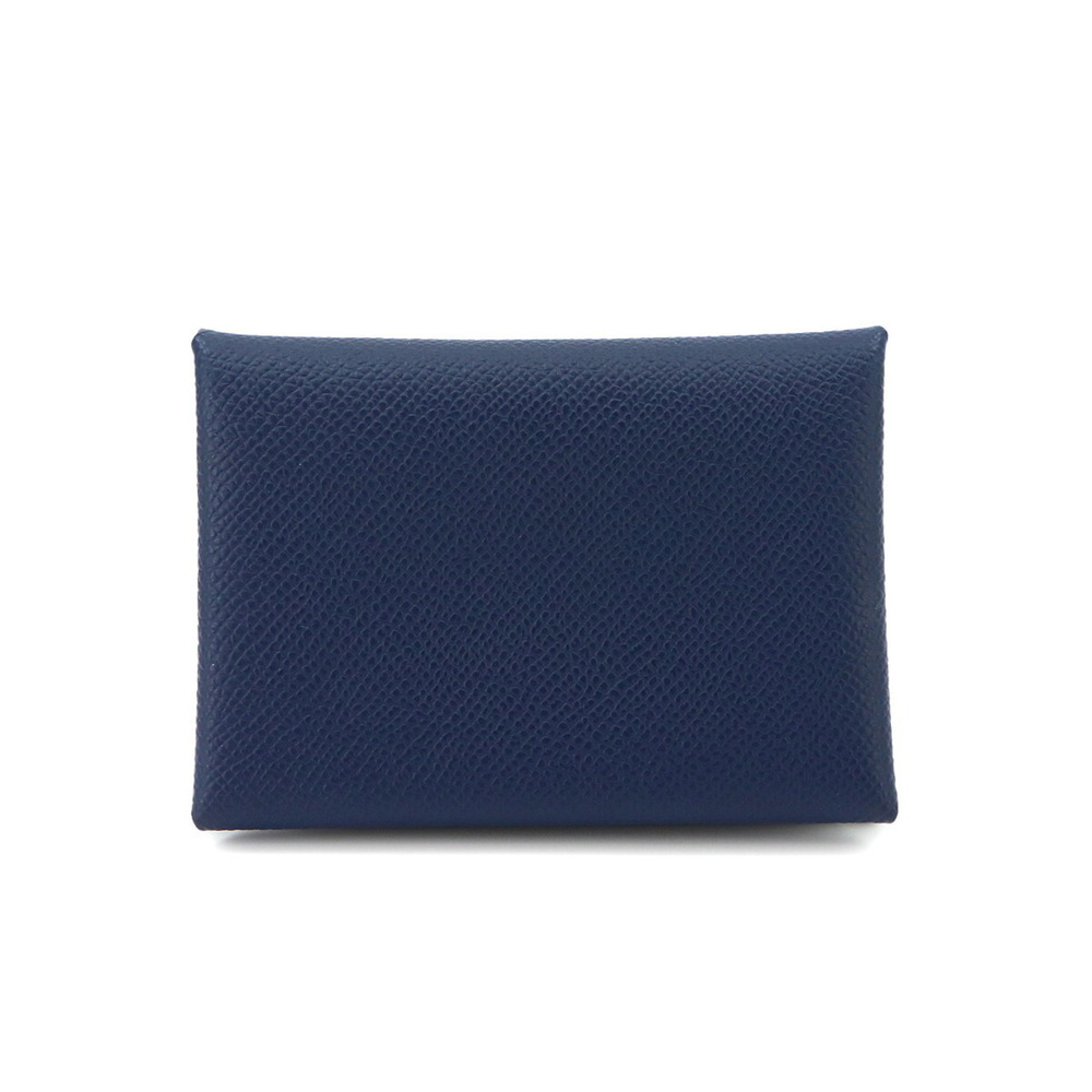 Hermes Calvi Duo Card Case - Epsom Leather, Blue Navy, B Stamp